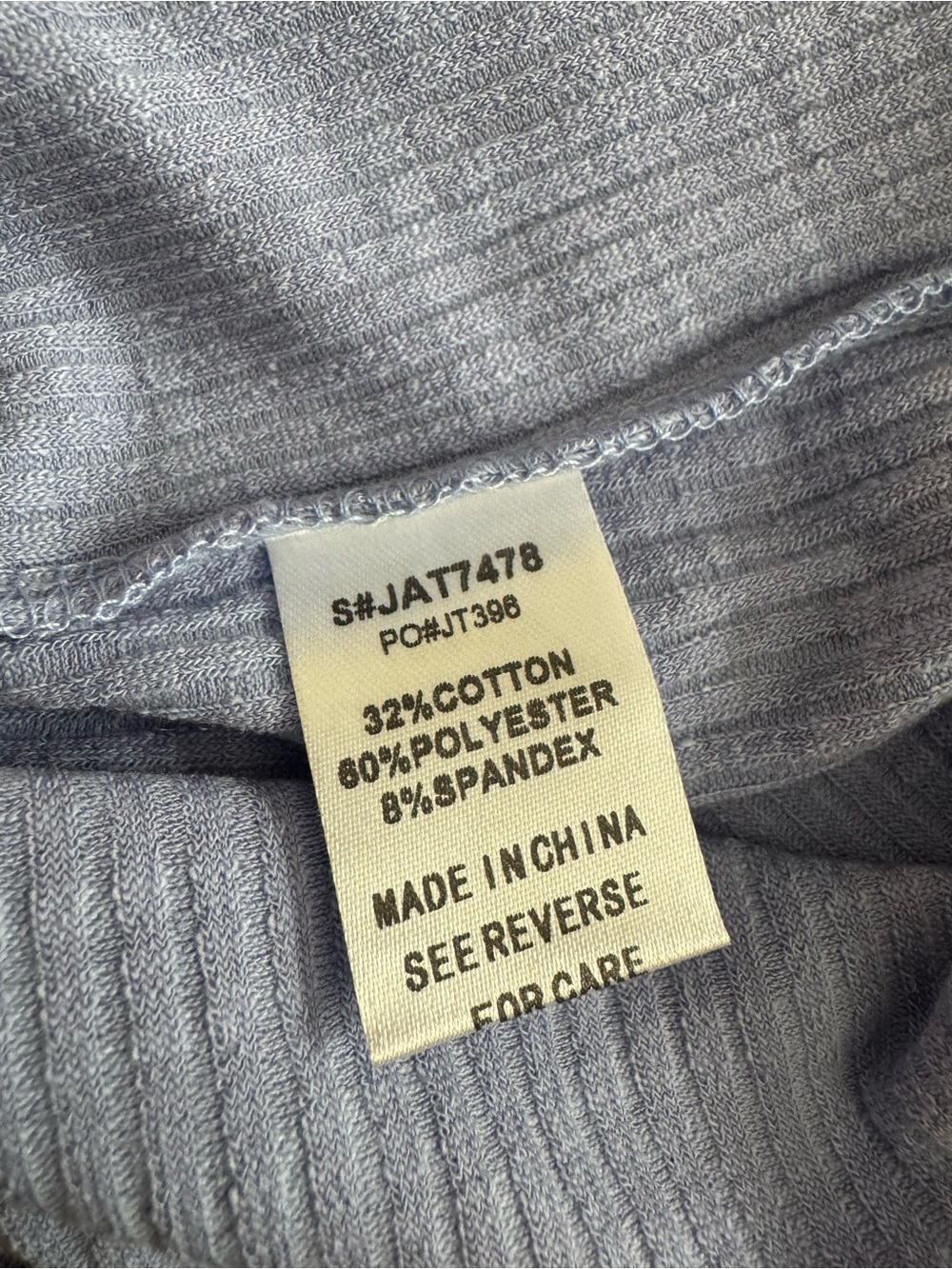 New La Miel Size Small Solid Light Blue Ribbed Henley Tank Top - Picture 6 of 6